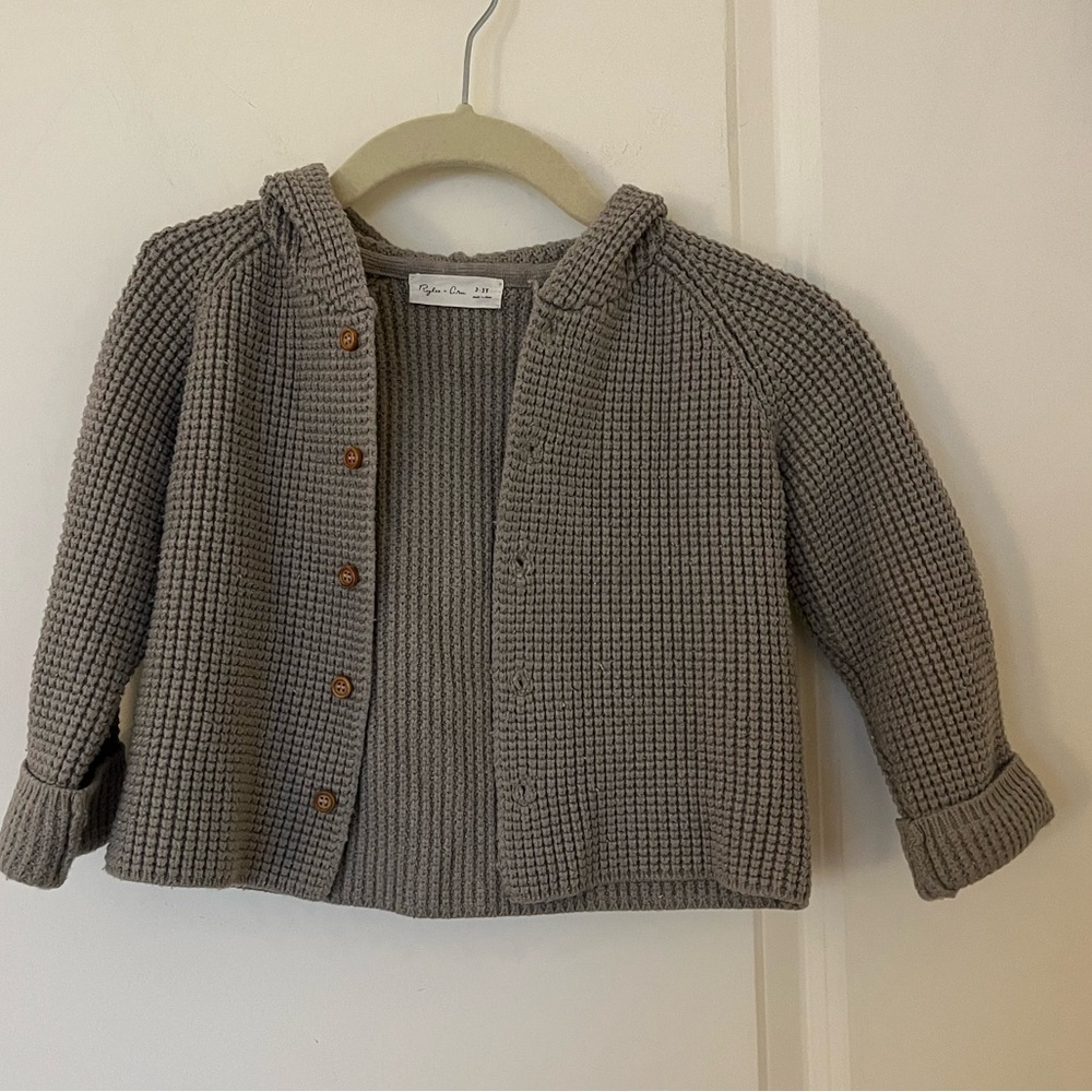 Rylee + Cru Gray Knit Sweater - Picture 2 of 6